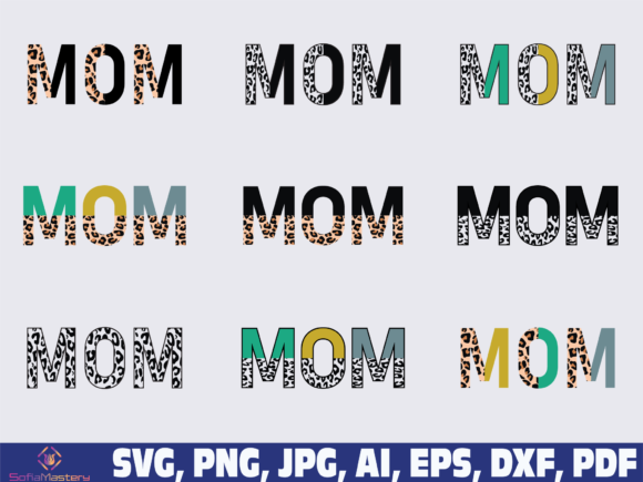 Mom Half Leopard: Bold Graphics for Crafts