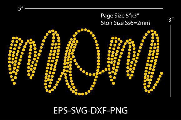 Mom Rhinestone Design: Graphics for Crafts