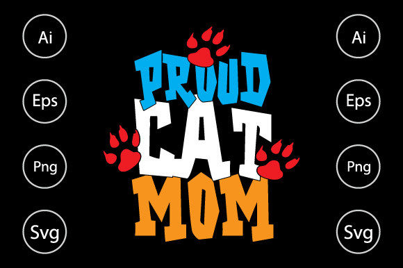 Proud Cat Mom Shirt: Graphics for Crafts