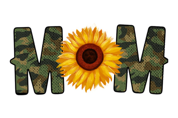 Sunflower Mom Camouflage Sublimation Graphics