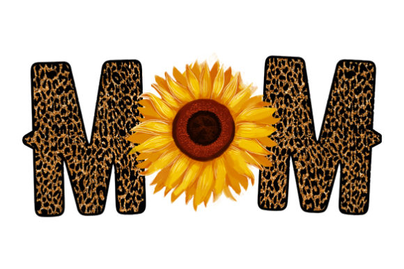 Sunflower Mom Cheetah Sublimation Design