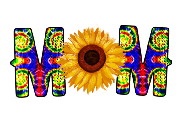 Sunflower Mom Tie Dye Sublimation for Crafts and Graphics
